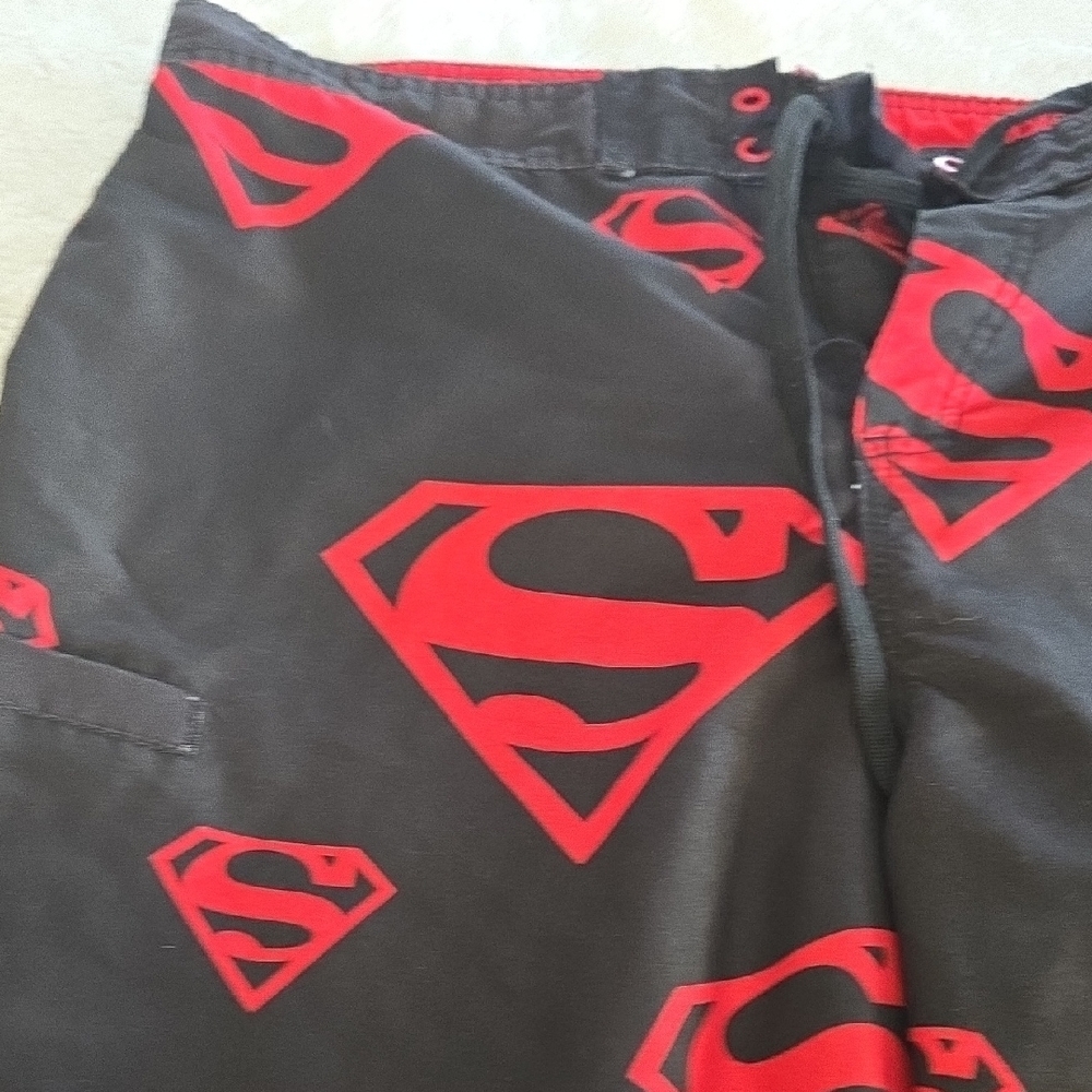 DC Comics Kids Black and Red Superman Shorts - Picture 4 of 11
